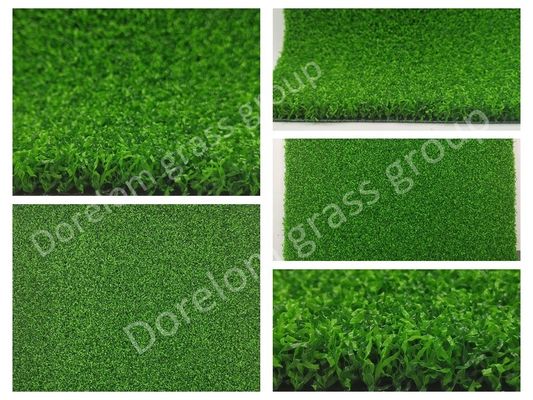 กอล์ฟวางหญ้าเทียมสีเขียวด้วย PP Net SPU Lattex Backing และ Polypropylene