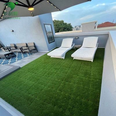 การค้าเทียมหญ้าหญ้าเทียม Interlocking การออกแบบ 3/8 นิ้ว Gauge DIY Pet Lawn Mat