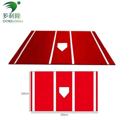 บาสบอลหญ้าสังเคราะห์ สีแดง แบตเมท 12' X 6' สําหรับบ้าน แบตเมทฝึก