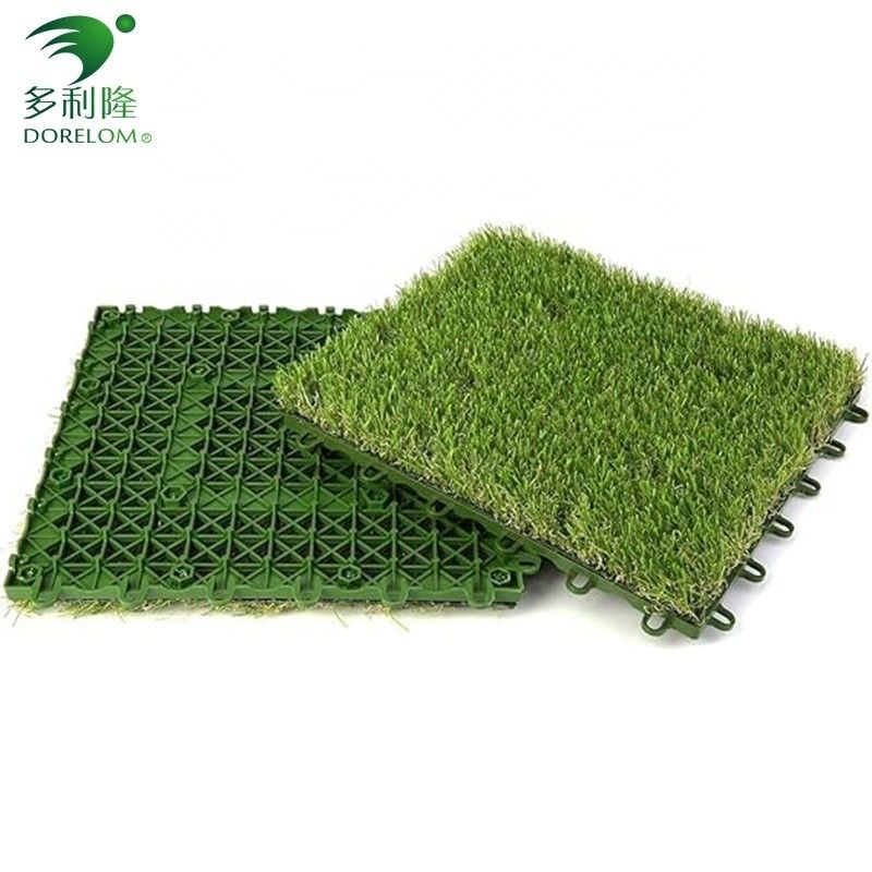 การค้าเทียมหญ้าหญ้าเทียม Interlocking การออกแบบ 3/8 นิ้ว Gauge DIY Pet Lawn Mat