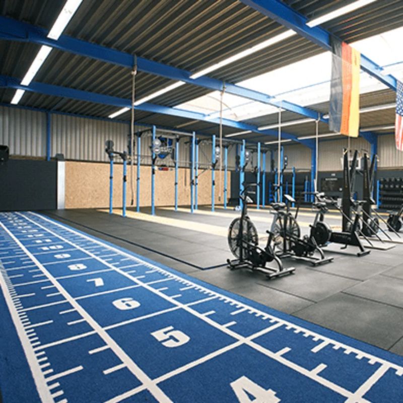 SPU ทนทาน ผิวเคลือบ ฟิตเนสฝึกอบรม กีฬา กีฬาเทียมหญ้า Mat สําหรับกีฬา floor sled track